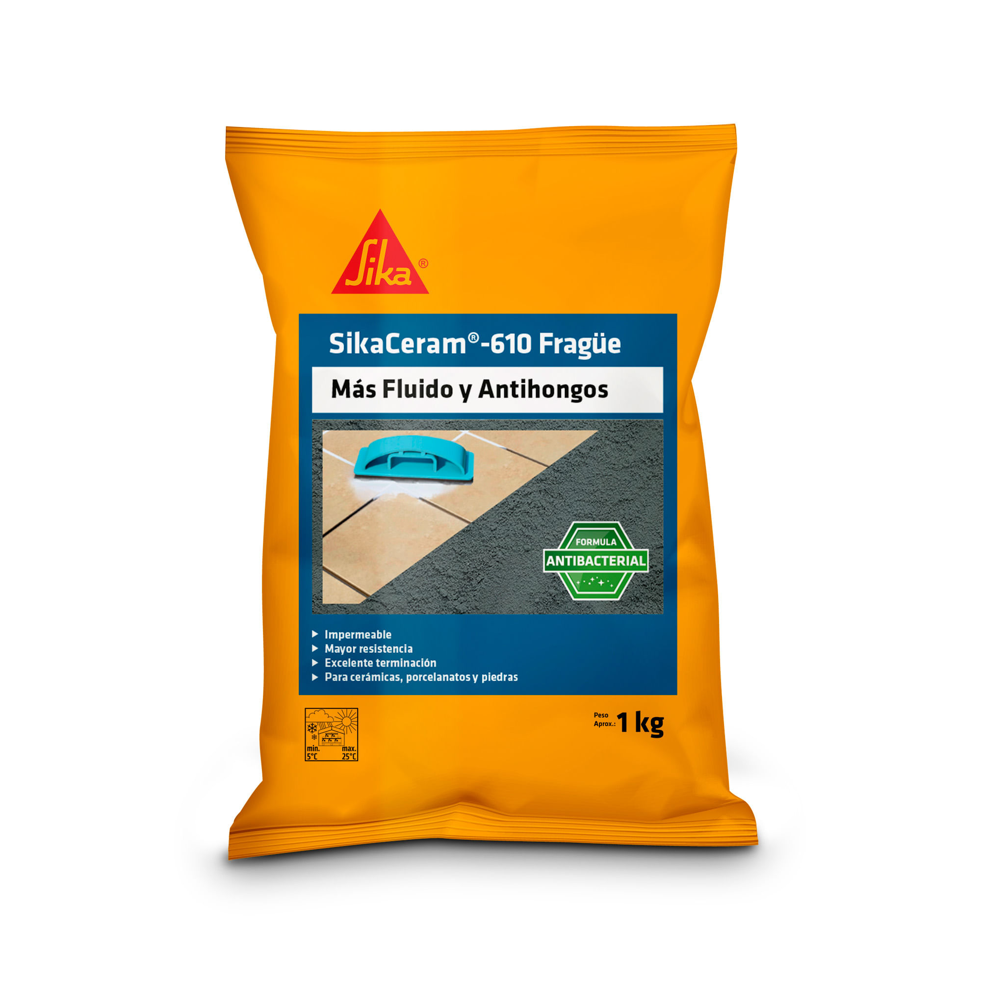 Fragüe Porcelanato y Cerámica Sikaceram Grey Garza 1 Kg